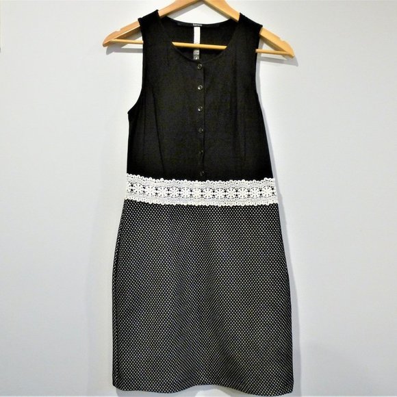 Kensie Black and White Sleeveless Dress - Picture 1 of 8